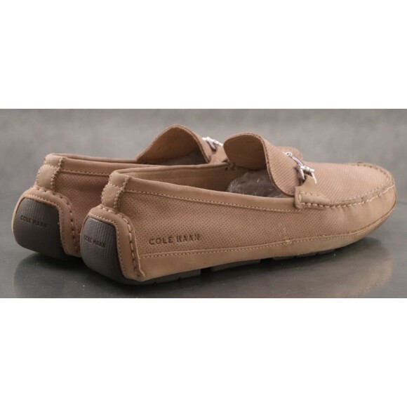 Cole Haan Wyatt Bit Men\'s Driving Loafers Shoes Size 11.5 M Suede Beige C37273